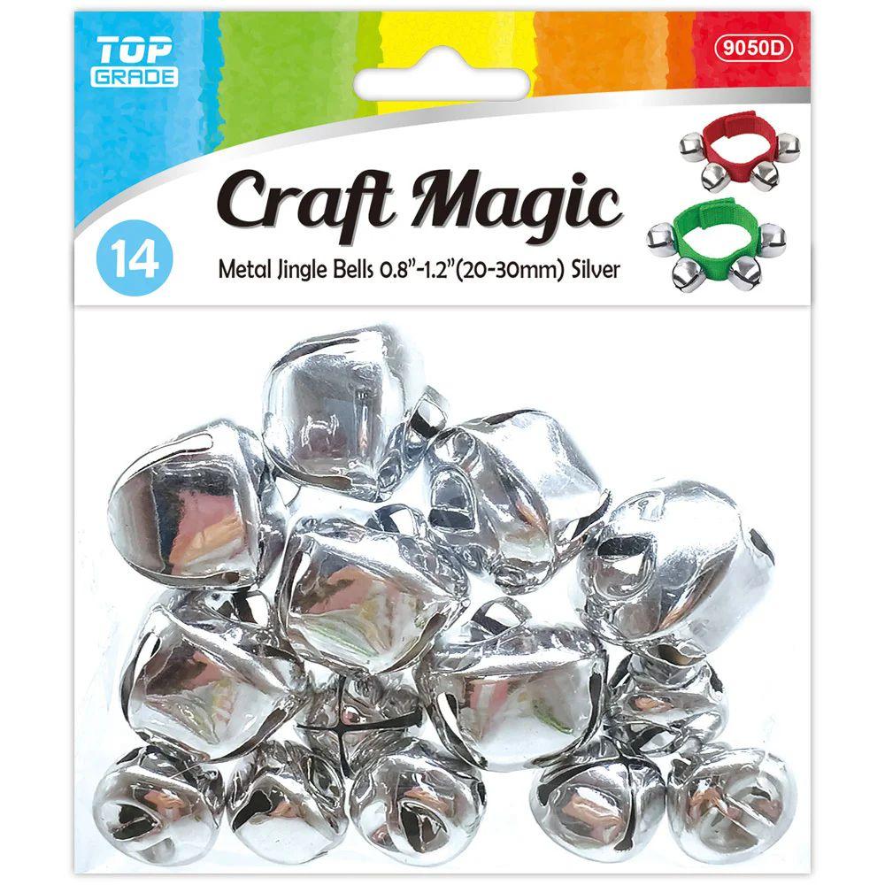 24 Wholesale Metal Jingle Bell 24/240 11ct 20mM-30mm Astd Silver image