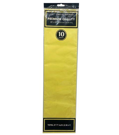 144 Wholesale 10PC YELLOW TISSUE PAPER 20X20IN image