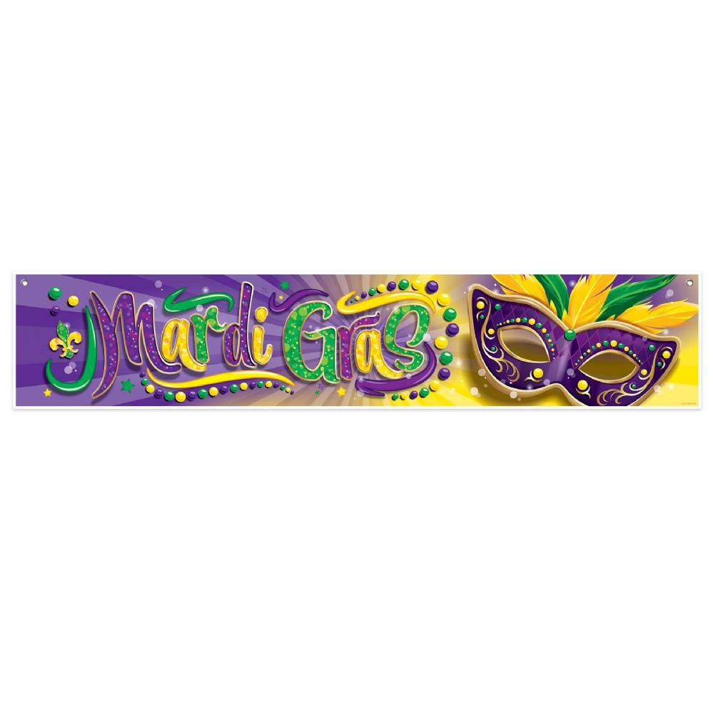 12 Wholesale Mardi Gras Banner Grommets image