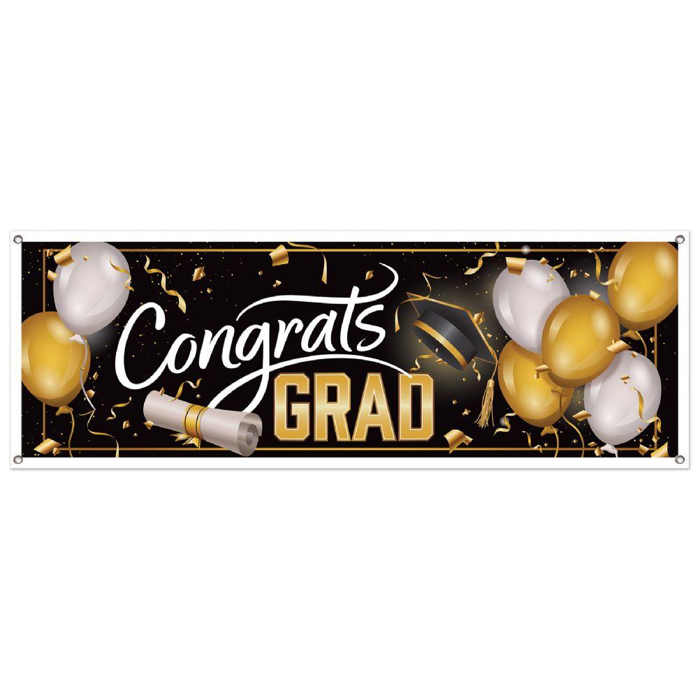 12 Wholesale Congrats Grad Sign Banner image