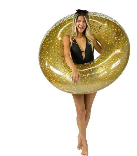 Wholesale Gold Glitter Pool Tube Jumbo 48" image