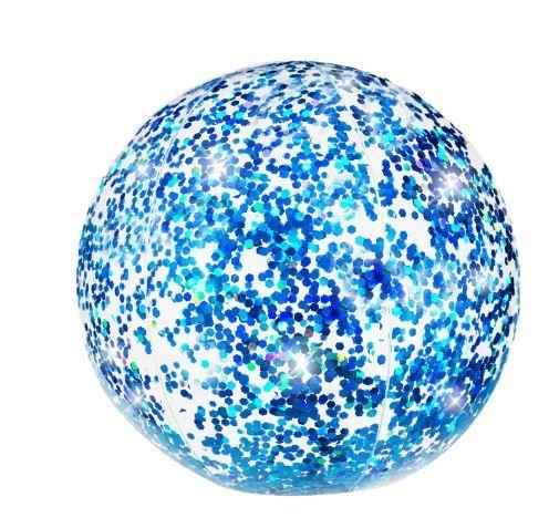 Wholesale 13.75 Inch Jumbo Aqua Glitter Beach Ball image
