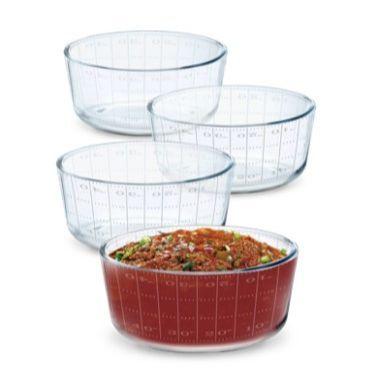 6 Wholesale 4pc Glass Chill Bowls W/ Football Decal C/p 6 image