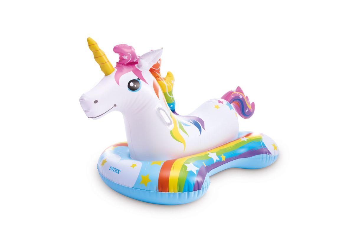 6 Wholesale Inflatable Ride On Magic Unicorn - 64" X 34" image