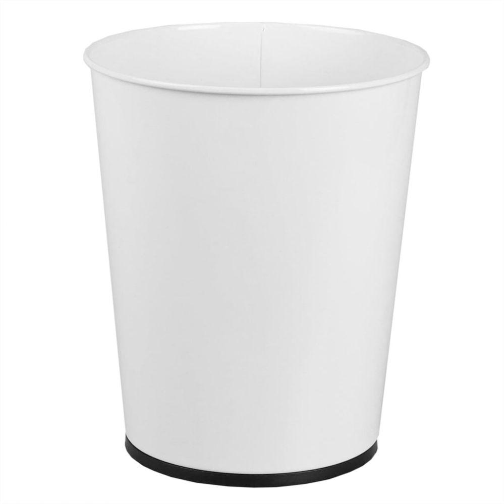12 Wholesale Home Basics Open Top 8 Lt Waste Bin, (9.5" X 10.25"), White image