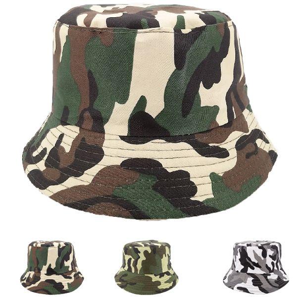12 Wholesale Kid's Unisex Camouflage Colors Summer Bucket Hat image