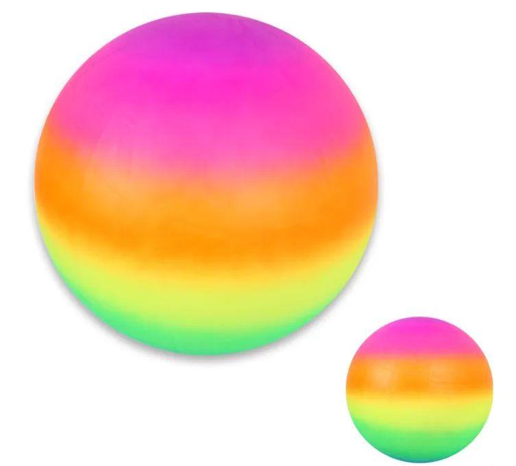 144 Wholesale 16" Rainbow Inflatable Ball image