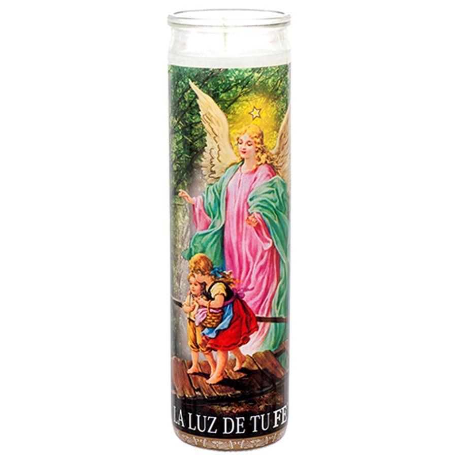 12 Wholesale VeL-Mex Candle 1 Ct Santo Angel De La Guarda image