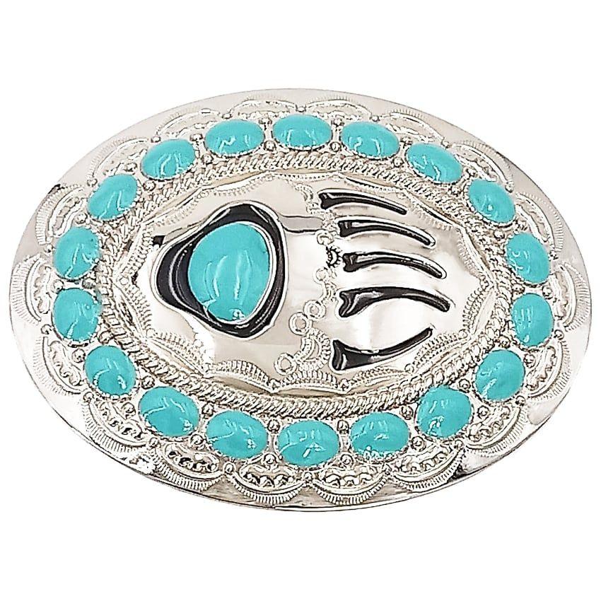 12 Wholesale Turquoise Beads Belt Buckle image