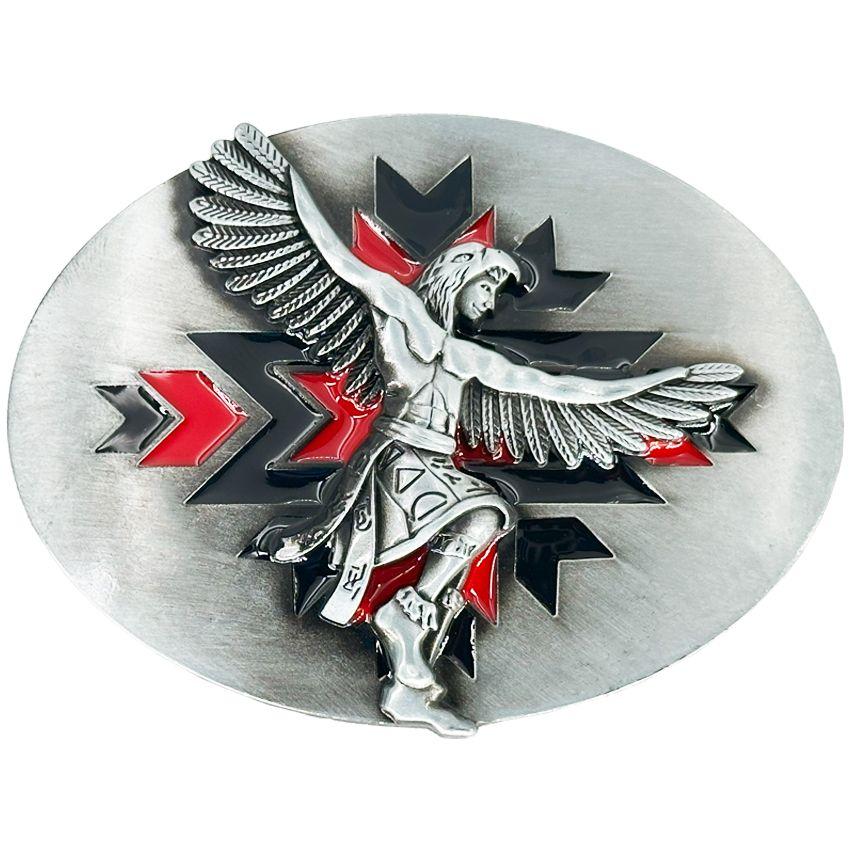 12 Wholesale Native American Belt Buckle - Dancing Chief Design image