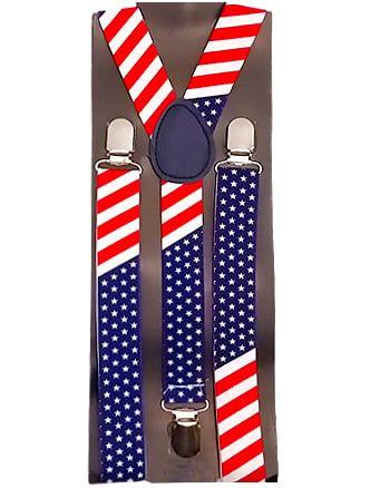 12 Wholesale Patriotic American Flag Suspender image