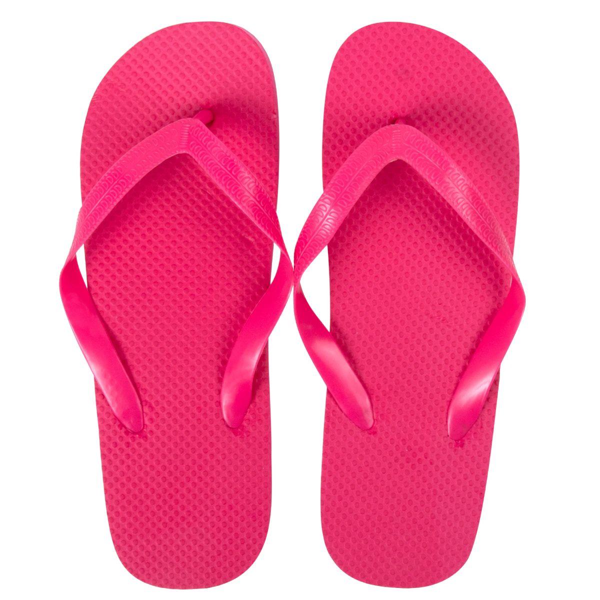 50 Wholesale Women's Flip Flops Hot Pink image