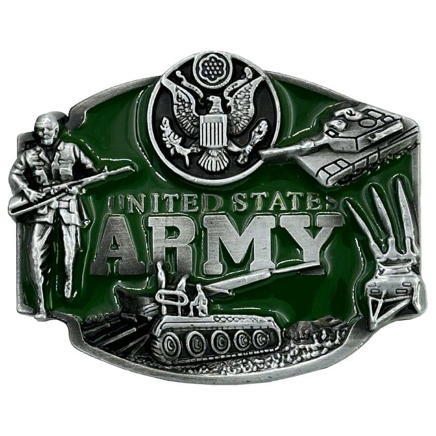 12 Wholesale Green US Army Belt Buckle image