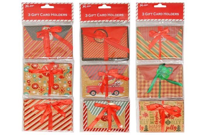 36 Wholesale 3 Pack Christmas Gift Card Boxes  image