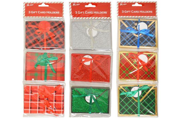 24 Wholesale 3 Pack Christmas Gift Card Boxes image