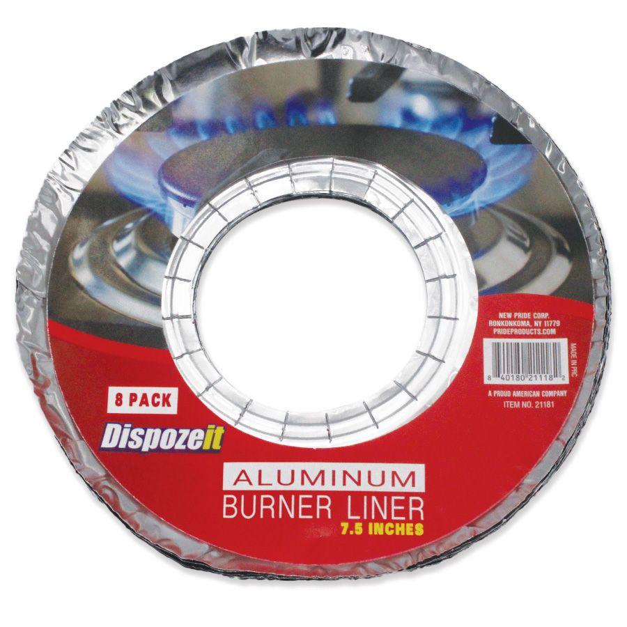 72 Wholesale Dispozeit Foil Burner Liner 7.5 In 8 Pk Round image