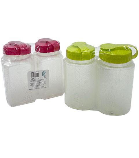 48 Wholesale 2PC 16OZ PLASTIC WATER BOTTLE image