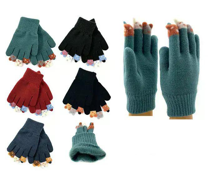 24 Wholesale Kids Character Winter Gloves image