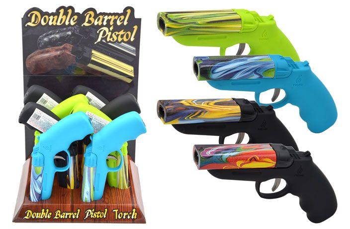 8 Wholesale Jumbo Sawed-Off Shotgun Torch Lighter (Colorful Barrel) image