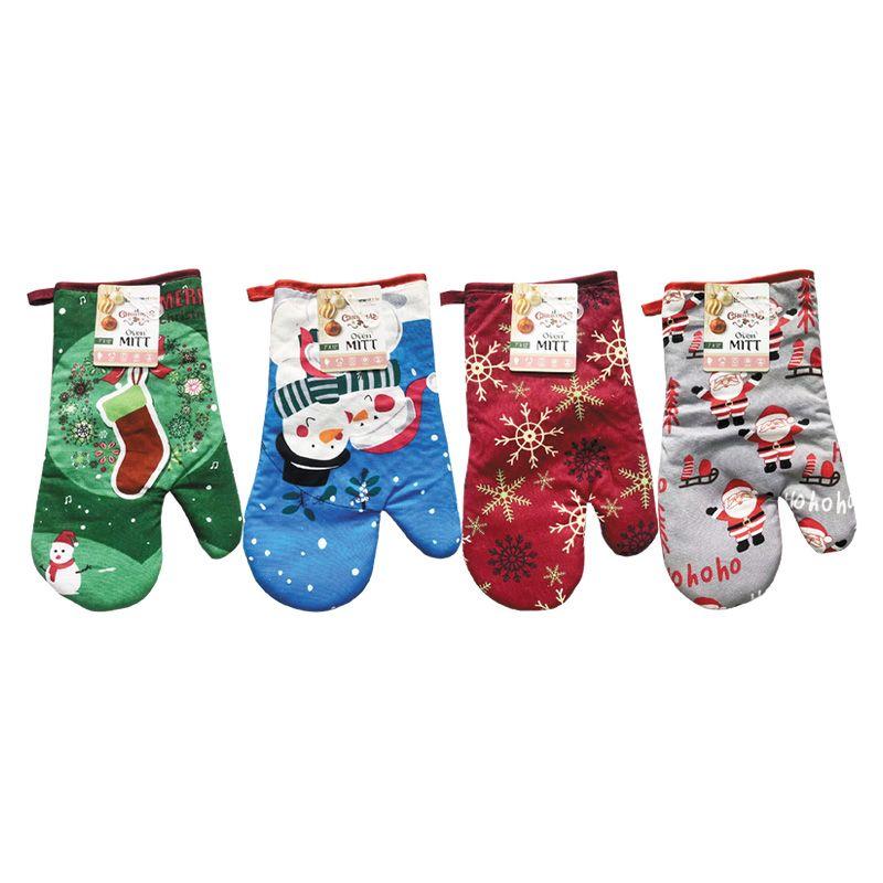 72 Wholesale Xm Printed Oven Mitten 7"x12" image