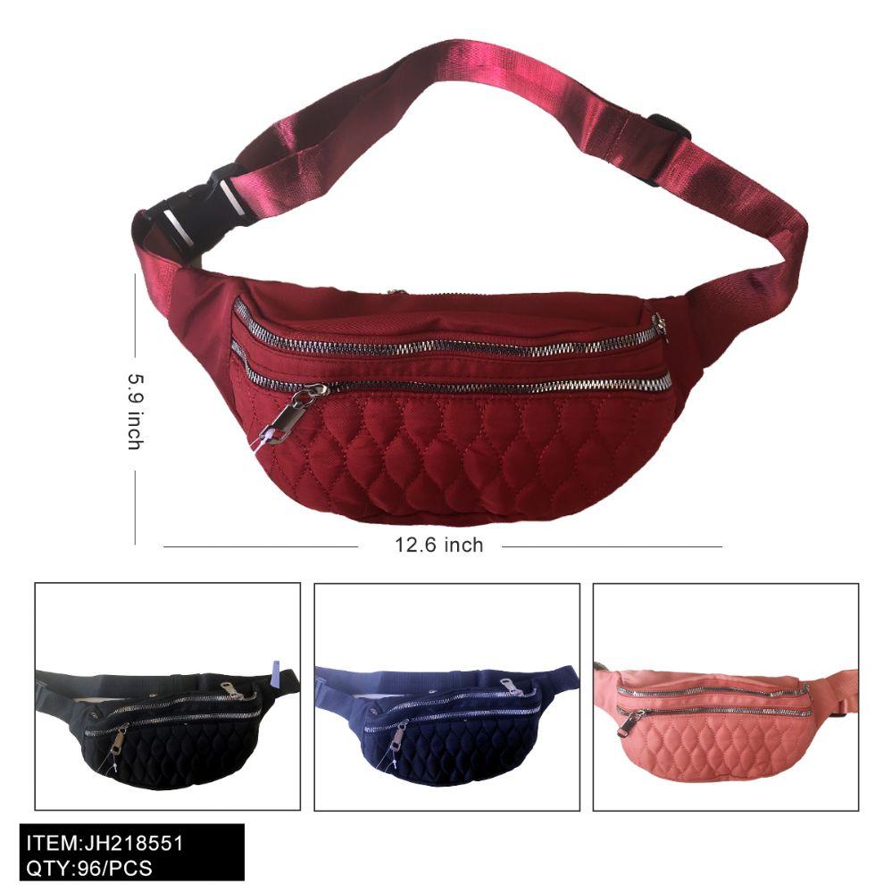 96 Wholesale Waist Bag ,6"x12.6",4 Color Mix image