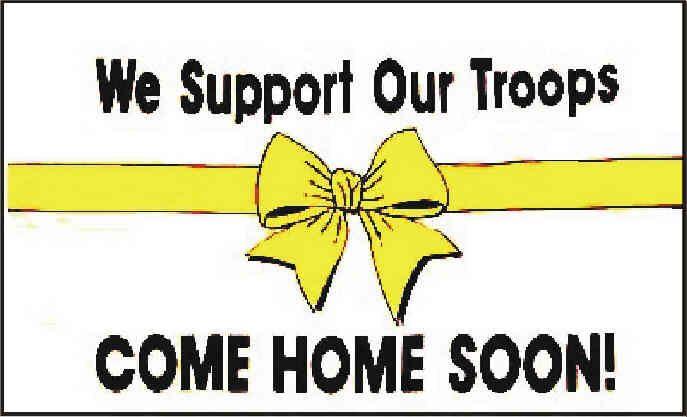 24 Wholesale 3 X 5 Polyester Flag, We Support Our Troops - Come Home Soon, With Grommets image