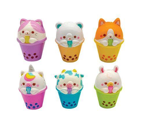 24 Wholesale Boba Tea Friends Squishies image