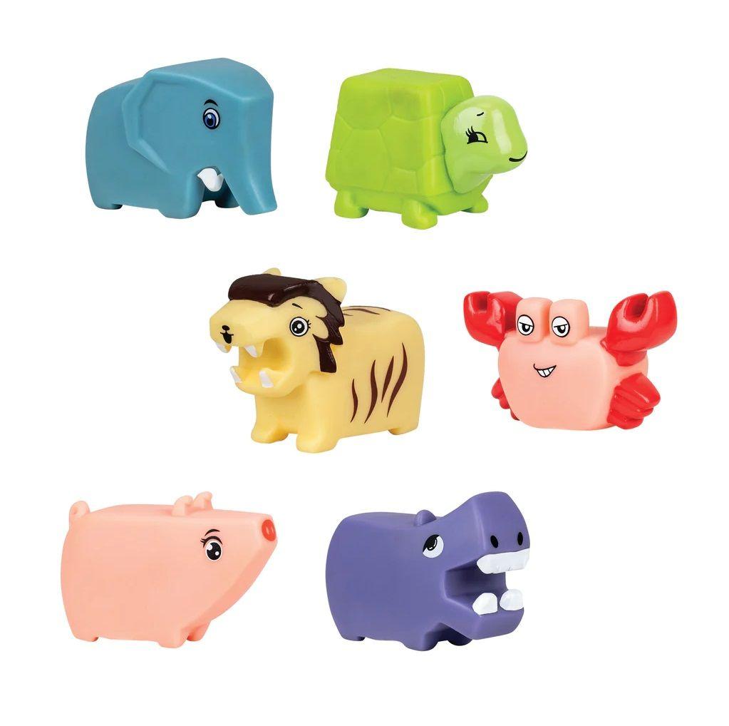 100 Wholesale Block Style Rubber Toy Animals image