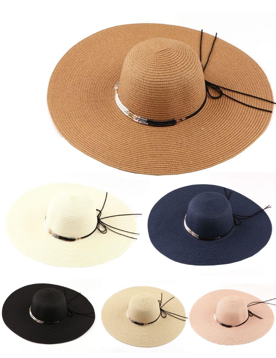 36 Wholesale Women's Sun Hats In Assorted Colors image