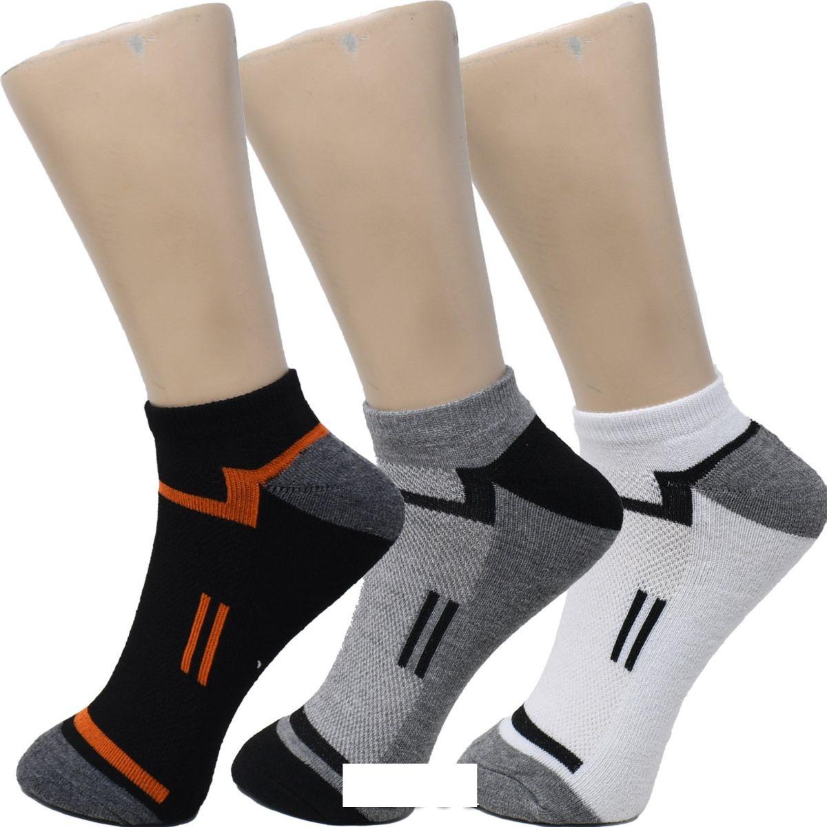 48 Wholesale Men' Ankle Socks Performance Cotton Cushioned 9-11 image