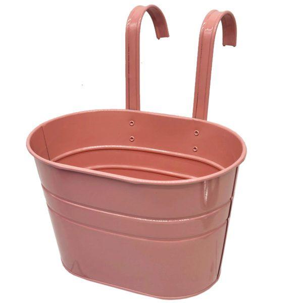 12 Wholesale 7.85" X 5" X 5" Metal Hanging Flower Pot Planter image