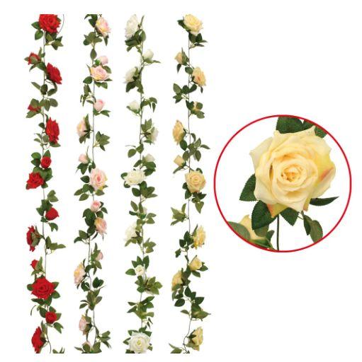 36 Wholesale 2.4m Assorted Roses Garland image