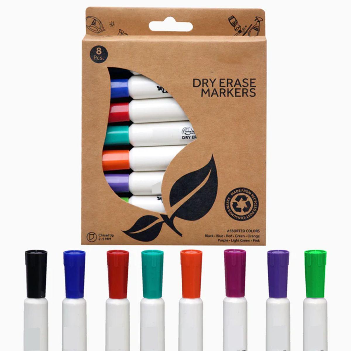 72 Wholesale Dry Erase Marker 8 Pack, Assorted, Chisel Tip (72 Pack Per Case) image
