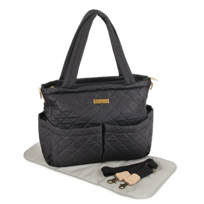 12 Wholesale Baby Essentials Quilted Diaper Bag Tote 2 Piece Set image