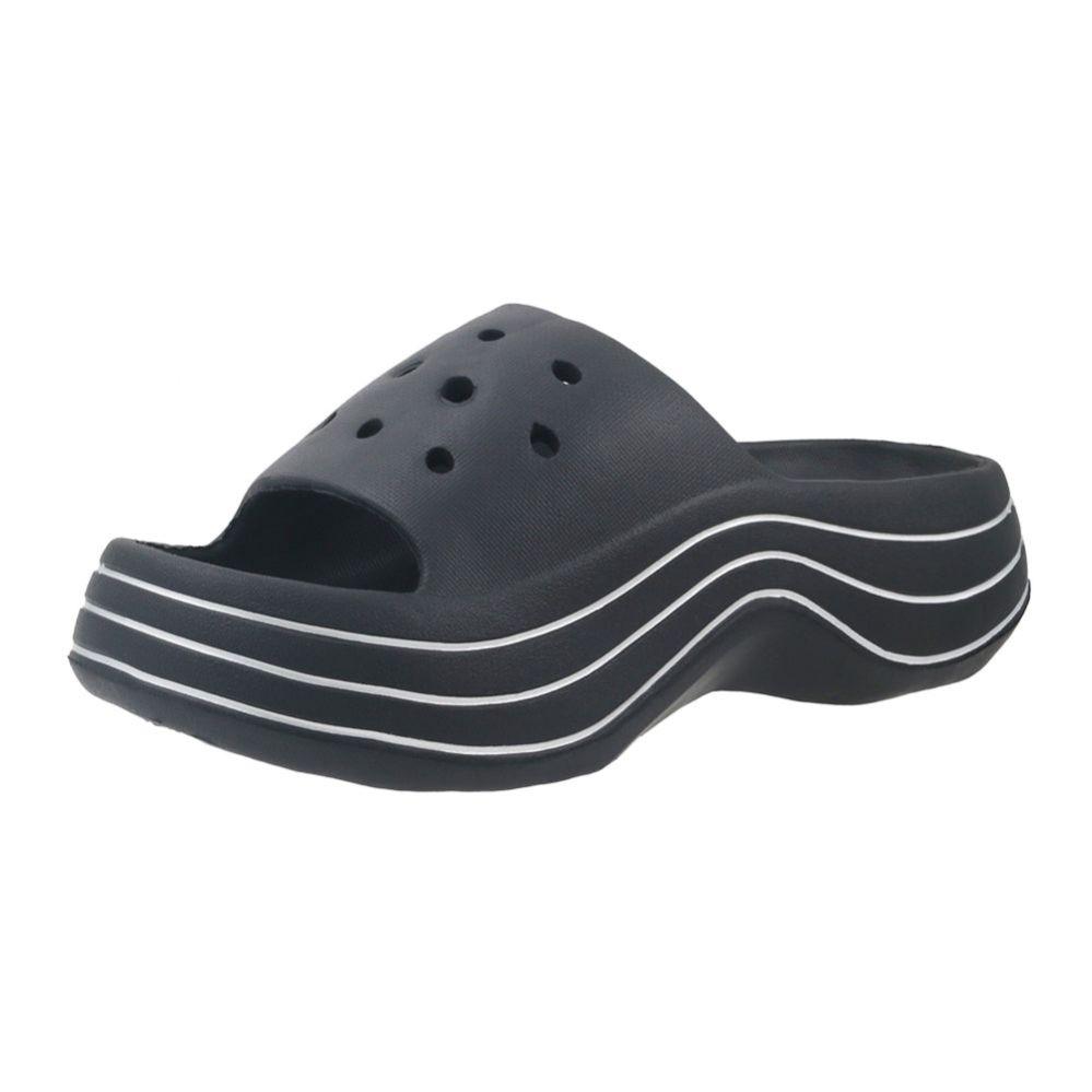 15 Wholesale Woman's Platform Perf Sandal Black image