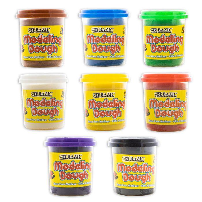 24 Wholesale 7.76 Oz (220g) 8 Primary Color Modeling Dough image