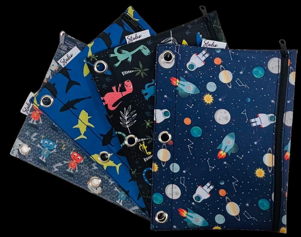 48 Wholesale Pencil Pouch With Grommets 9 X 7 Inches image