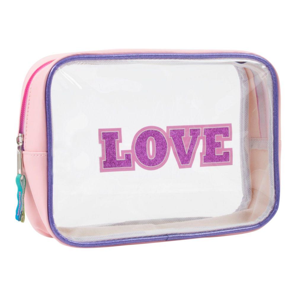 24 Wholesale Clear Cosmetic Case Purple image