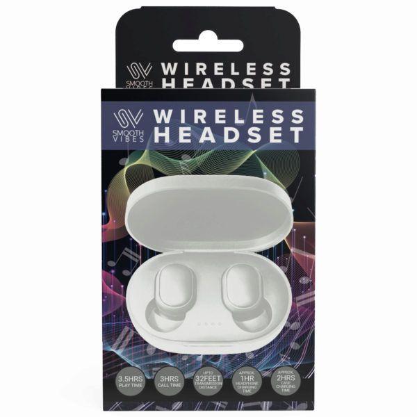 6 Wholesale White Wireless Earbuds With Charging Case image