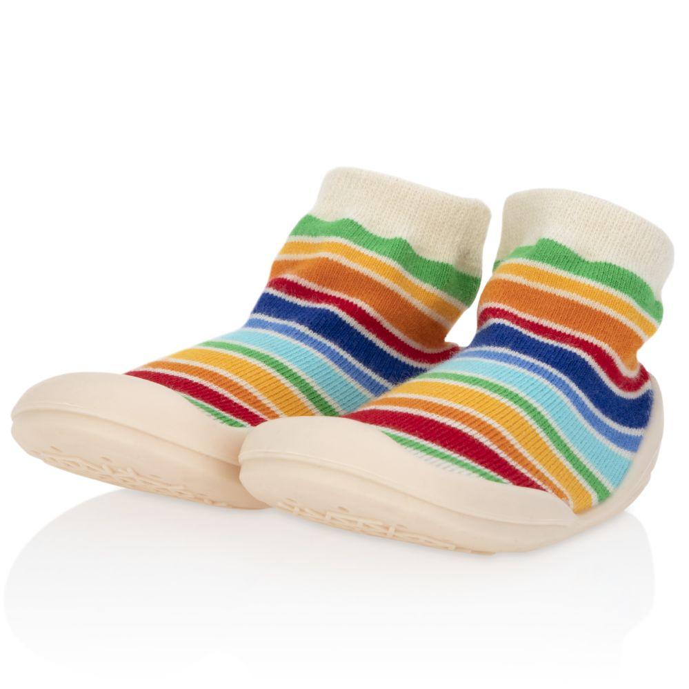 24 Wholesale Nuby Baby Rubber Shoes - Rainbow Medium image