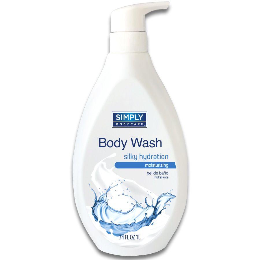 12 Wholesale Simply Bodycare Body Wash 1 L (34 Oz) Silky Hydration Moisturizing image