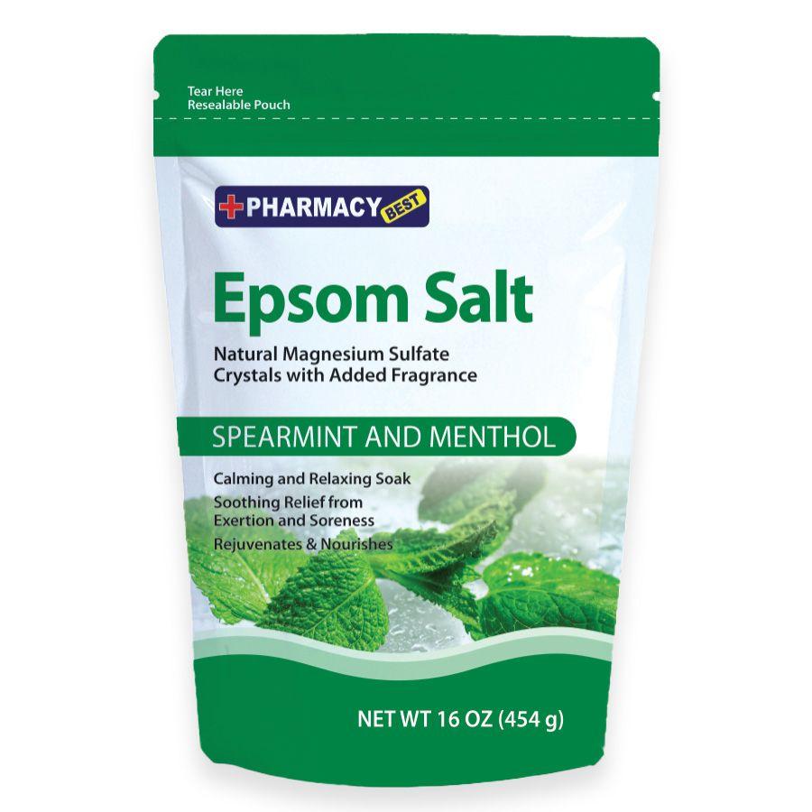 12 Wholesale Pharmacy Best Epsom Salt 1 Lb Spearmint & Menthol image