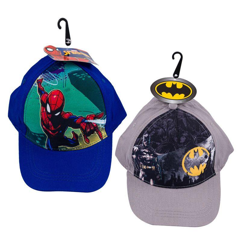80 Wholesale Licensed Batman & Spiderman Baseball Caps image