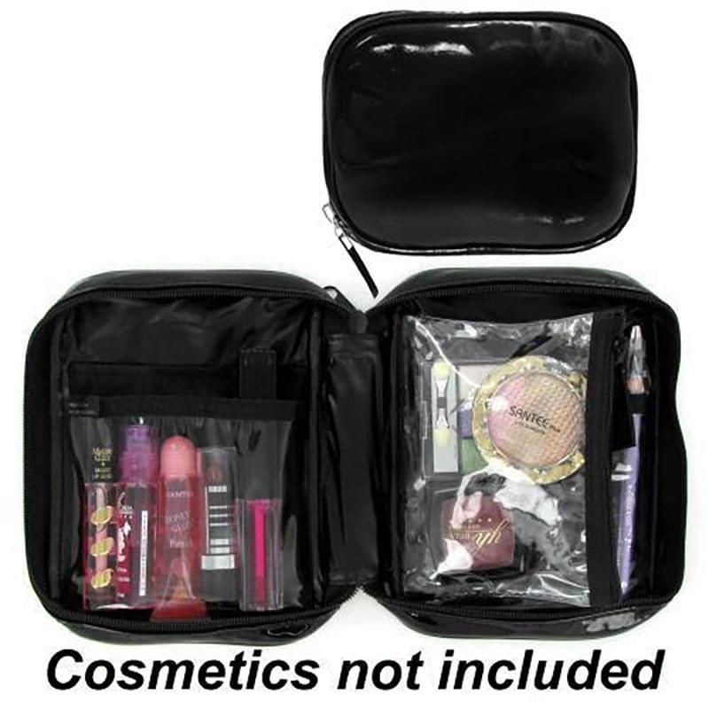 100 Wholesale Cosmetic Bag With 4 Clear Pockets 5"x7" image