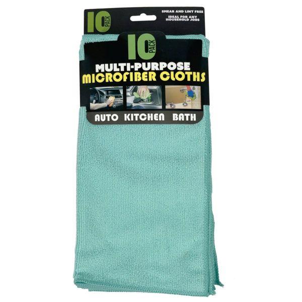 6 Wholesale 10 Pack 12 X 12" Microfiber NoN-Abrasive Super Absorbent Cleaning Cloths Pack image