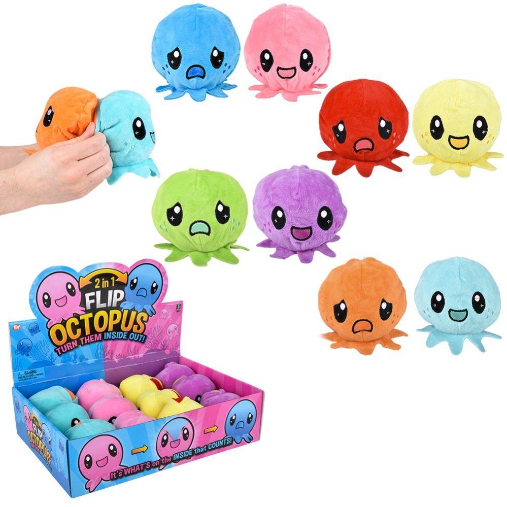 72 Wholesale Reverse Eez Plush Octopus 4" image