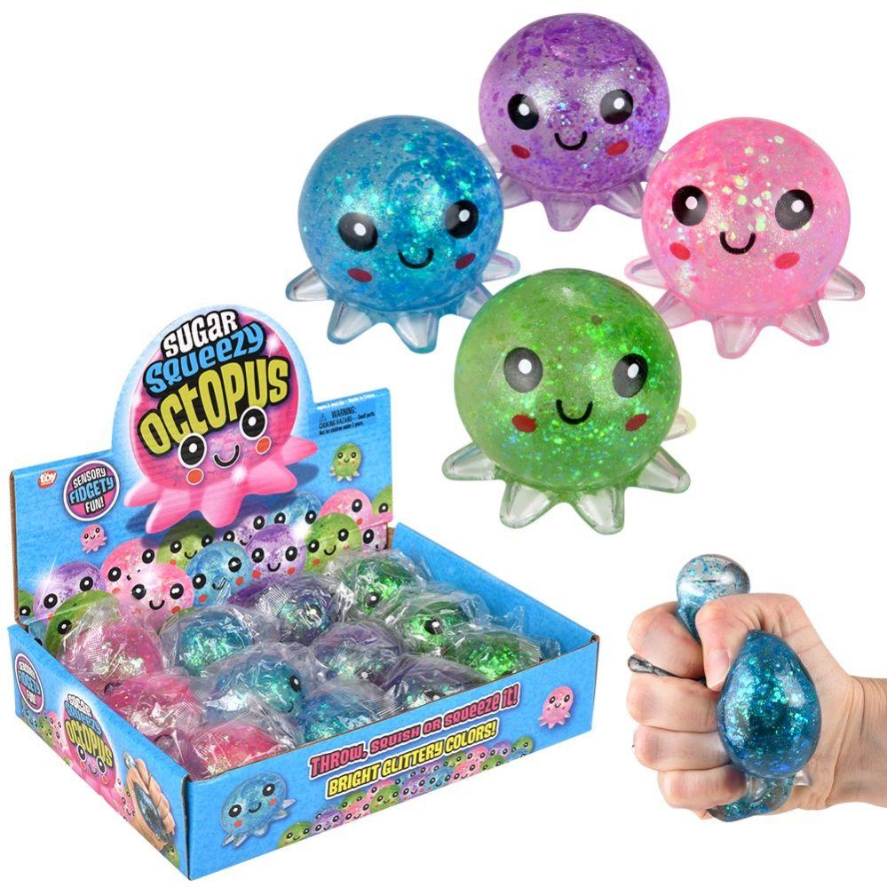 72 Wholesale 2.5" Squeezy Sugar Octopus image