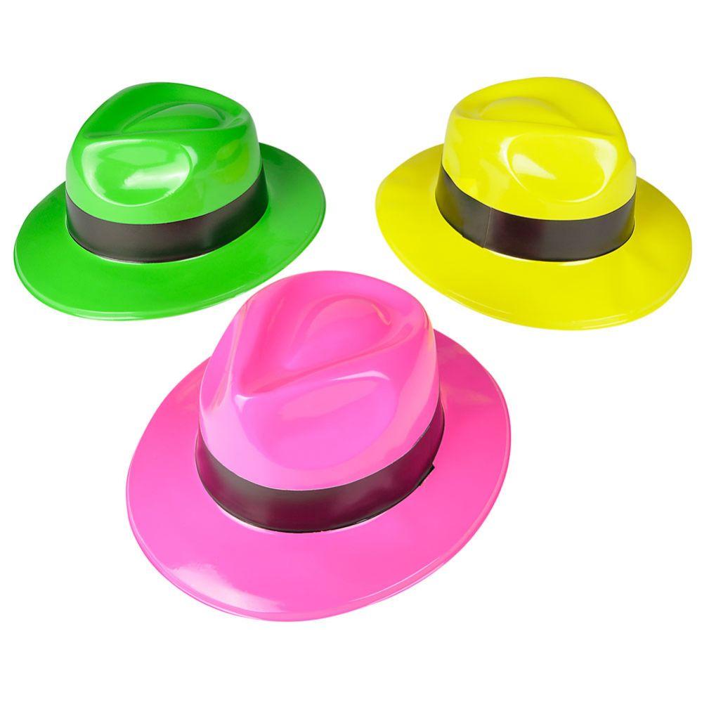 216 Wholesale Neon Gangster Hat With Band image