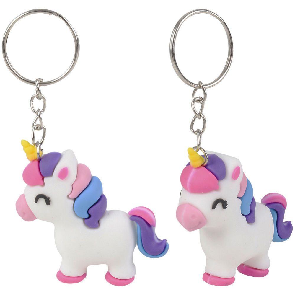 576 Wholesale 2.25" Unicorn Keychains image
