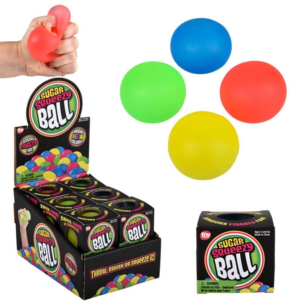 72 Wholesale Squeezy Sugar Ball 2.5" image